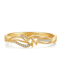 Fashion Gold Alloy Diamond Love Bracelet