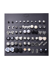 Fashion Silver Alloy Love Pearl Teenager Earrings Set