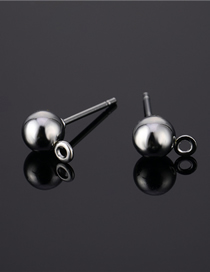 Fashion Silver 5mm (without Earplugs) Copper Gold Plated Color Preservation Beanie Stud Earrings