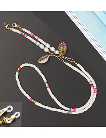 Fashion Color Pearl Shell Colorful Ceramic Glasses Chain