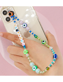 Fashion Qt-k210289a Colorful Beads Alphabet Beads Beaded Mobile Phone Chain