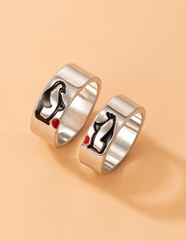 Fashion 4# Alloy Engraved Geometric Ring