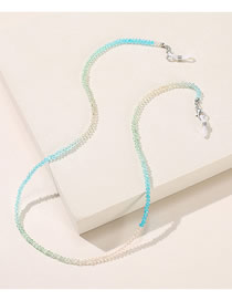 Fashion Aqua Blue Rainbow Crystal Beaded Glasses Chain