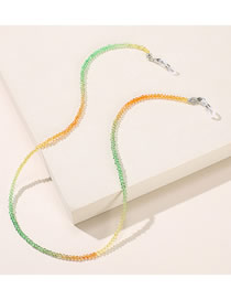 Fashion Champagne Green Color Rainbow Crystal Beaded Glasses Chain