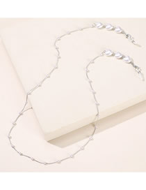 Fashion Silver Love Pearl Glasses Chain