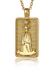 Fashion Priestess Copper Gold Plated Tarot Necklace