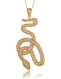Fashion Gold Color Copper Gold Plated Snake Necklace
