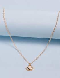 Fashion Gold Color Alloy Diamond Eye Necklace