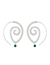 Fashion 1# Alloy Diamond Geometric Thread Stud Earrings