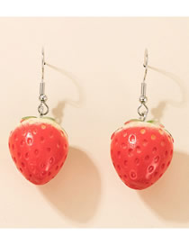 Fashion 4# Acrylic Simulation Buns Pineapple Strawberry Vegetable Geometric Stud Earrings