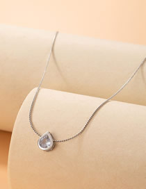 Fashion 3# Alloy Diamond Drop Necklace