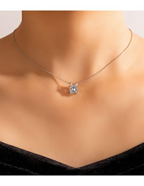 Fashion 11# Alloy Diamond Geometric Necklace