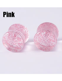 Fashion Pink-16mm Acrylic Symphony Sequins Solid Piercing Ears