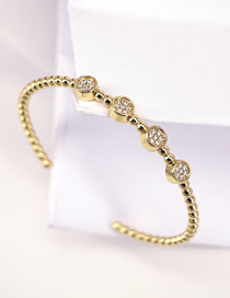 Fashion 1# Bronze Zirconium Geometric Bracelet
