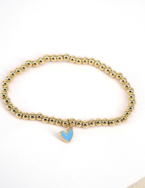 Fashion Blue Bronze Beaded Beaded Oil Love Bracelet