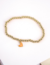 Fashion Orange Bronze Beaded Beaded Oil Love Bracelet