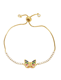 Fashion E Bronze Zirconium Butterfly Bracelet