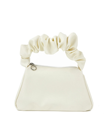 Fashion White Pvc Pleated Hand Large Capacity Tote Bag