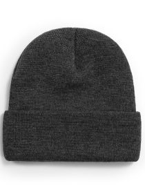 Fashion 124 Hemp Ash Solid Color Wool Knit Rollover Hat