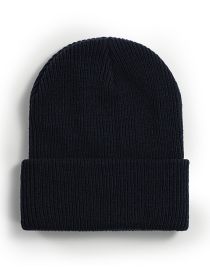 Fashion Zhang Qing Solid Knit Rollover Hat