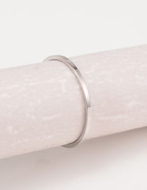 Fashion Silver Titanium Steel Glossy Ring