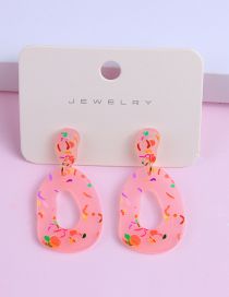 Fashion Printing Acrylic Print Irregular Earrings