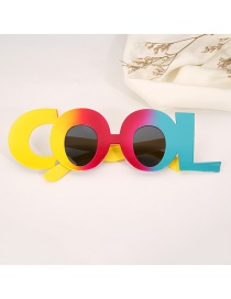 Fashion Color Spray Paint Cool Abs Painted Letter Sunglasses