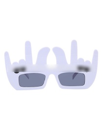 Fashion Rock Gesture Abs Gesture Square Sunglasses