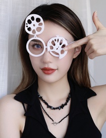 Fashion Flip Lotus Root Slices-transparent Slices Abs Flip Flap Sunglasses