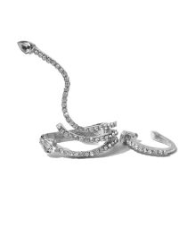 Fashion Silver Alloy Diamond Snake Ear Cuff