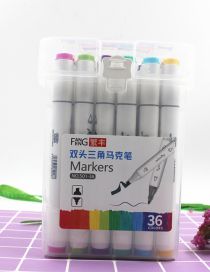 Fashion 36 Colors Double-ended Triangle Marker Set