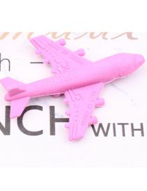 Fashion Pink Plastic Airplane Eraser