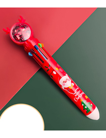 Fashion Santa Claus Plastic Christmas Print Press Ballpoint Pen