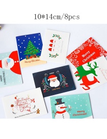 Fashion 357#8 Sets Paper Christmas Gift Cards