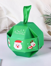 Fashion Green Christmas Print Candy Box