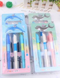 Fashion 5175 (3 Packs) Plastic Geometric Interchangeable Ink Sac Pen Set