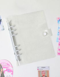 Fashion A6 Glitter - White Shell (without Inner Page) Pvc Shiny Six-hole Loose-leaf Album