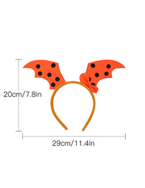 Fashion Orange Halloween Head Bat Polka Dot Headband