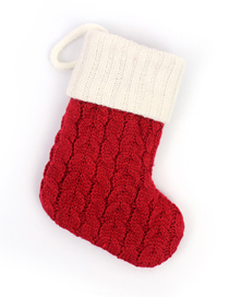 Fashion Light Version Without Pattern Knitted Christmas Socks