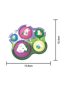 Fashion 1415 Easter 5 Round Bubble Music Plastic Cartoon Geometric Press Toy