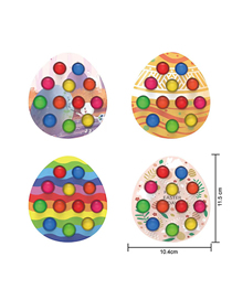Fashion 1423 Easter Egg Bubbles Plastic Cartoon Geometric Press Toy