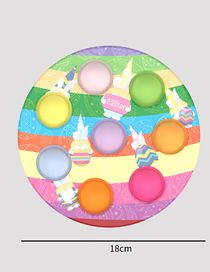 Fashion 1418b Easter Disc Bubble 18cm Plastic Cartoon Geometric Press Toy