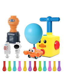 Fashion 2020-4a-2 Little Yellow Duck With Crab Launching Pad 12 Balloons (e-commerce Box) Cartoon Inertial Air Balloon Car Toy