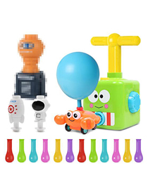 Fashion 2020-4a-3 Frog With Crab Launching Pad 12 Balloons (e-commerce Box) Cartoon Inertial Air Balloon Car Toy
