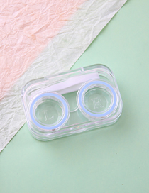 Fashion Simplicity-blue Plastic Double -circular Contact Lenses Box