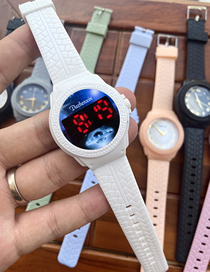 Fashion Style 6 Plastic Geometric Round Dial Watch