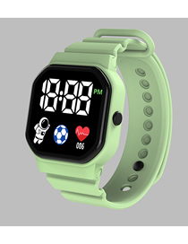 Fashion Matcha Green Plastic Square Dial Watch
