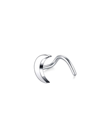 Fashion Glossy Moon (set Of 8) Titanium Steel Geometric Moon Piercing Nose Ring