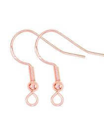 Fashion Beaded 925 Gold Plated Color Preservation Rose Gold (batch Of 10) Sterling Silver U-shaped Ear Hook Diy Jewelry Accessories