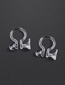 Fashion 1 Transparent Strap Ear Clips 100 Pcs/pack (2 Packs Minimum) Transparent Geometric Plastic Ear Hook Diy Accessories